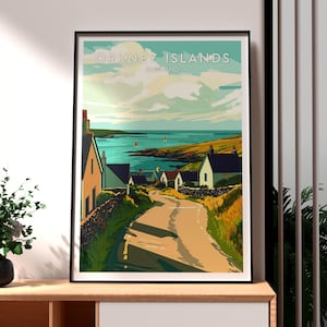 Orkney Islands Print - Scotland Wall Art - Orkeny Poster - UK Wall Art - Gift for Traveller - Scotland Print - Shetland Islands Wall Art