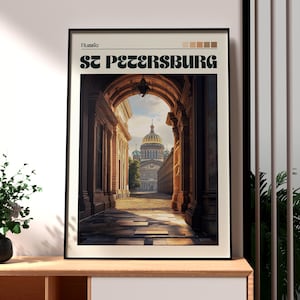 St Petersburg Print - Russia Wall Art -  St Petersburg City Poster - Travel Wall Art - Russia Travel Print - St Petersburg Wall Art