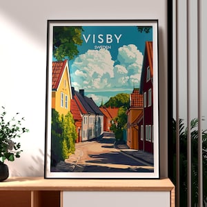 Visby Print - Sweden Wall Art - Visby Travel Art - Sweden Poster - Visby Poster - Sweden Travel Print - Visby Gotland Art - Sweden Print