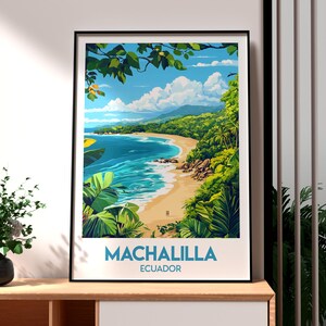Machalilla Poster - Ecuador Art - Ecuador Travel Print - Machalilla Wall Art - Ecuador Travel Print - Backpacking Poster - South America Art