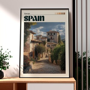 Spain Travel Print - Spain Wall Art - Barcelona Madrid Valencia Art - Travel Wall Art - Vacation Poster - Spain Travel Art - Spain Travel
