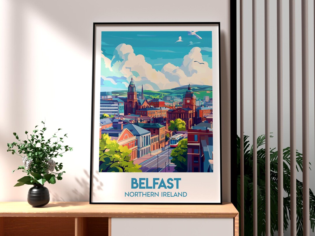 Belfast Print Northern Ireland Wall Art Belfast Ireland Poster Travel