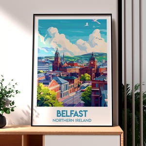 Belfast Print - Northern Ireland Wall Art -  Belfast Ireland Poster - Travel Wall Art - Ireland Poster - Belfast Wall Art - Northern Ireland