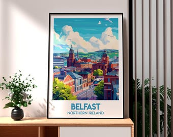 Belfast Ireland Print: Northern Ireland Travel Poster