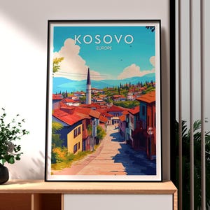 Pristina Stadt Poster - Pristina Stadt Poster - Pristina Stadt Poster - Europäische Stadt Poster - Kosova Reiseposter - Pristina Ost Europa