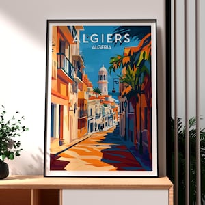 Algiers Print - Algeria Wall Art -  Algeria Poster - Algiers Travel Wall Art - Algiers Travel Poster - El Djazaïr Poster -  Africa City Art