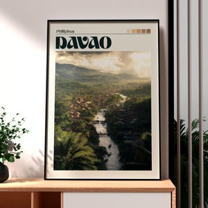 Davao City Poster - The Philippines Wall Art - Davao Print - Philippines Travel - South East Asia - Philippines Island Art - Mindanao Island