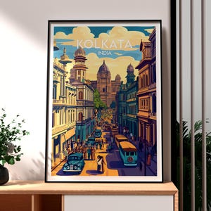 Kolkata Travel Print - India Wall Art - India Art - Kolkata Poster - Kolkata City Poster - India Print - Gift for Traveller - West Bengal