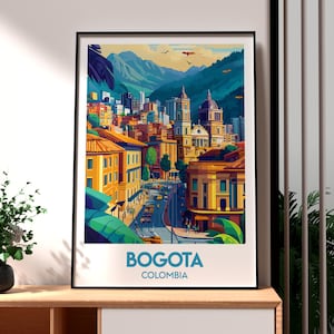 Bogota Poster - Bogota Art - Colombia Travel Print - Colombia Wall Art - Bogota Travel Print - Backpacking Poster - South America Art