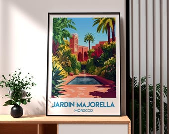 Jardin Majorelle Print: Marrakesh Morocco Travel Poster