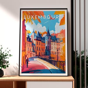 Luxembourg Print - Luxembourg Wall Art - Europe City Poster - Luxembourg Travel - European Wall Art - Ardennes Forest - Luxembourg City