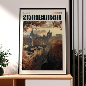 Edinburgh Print - Scotland Wall Art - Edinburgh City Poster - UK Wall Art - Gift for Traveller - Scotland Print - Edinburgh Cathedral