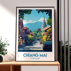 Chiang Mai Print - Thailand Wall Art - Chiang Mai Travel - Travel Wall Art - The Thailand Mountain Poster - Backpacking - Gift for Traveller