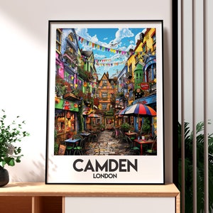 Camden Print - London Wall Art -  Camden Market Poster - Travel Wall Art - UK City Poster - Camden Town Art - London Poster - London Print