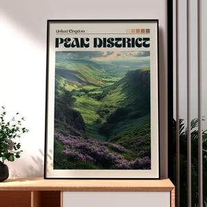 Peak District National Park Print - The Peak District Wall Art -  England Nature Poster - Travel Wall Art - UK National Park - Dovedale Art