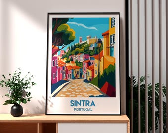Stampa Sintra Portogallo: arte murale colorata da viaggio