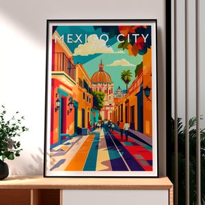 Mexico City Print - Mexico Wall Art -  Meixco City Poster - Travel Wall Art - Mexico Travel Poster - Central America Travel - Mexico Art
