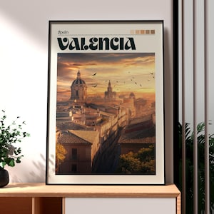 Valencia Poster - Valencia Wall Art - Spain Poster - Spain Travel Print - Valencia Art Museum - Spain Wall Art - Spanish Wall Art