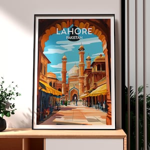 Lahore Travel Poster - Pakistan Print - Lahore Poster - Pakistan Wall Art - Pakistan Poster - Pakistan Travel Art - Lahore Travel Print