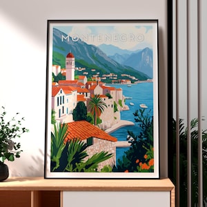 Montengro Print - Montenegro Wall Art - Kotor Poster - Kotor Montenegro Wall Art - Europe Travel Poster - Montenegro Travel Print - Kotor