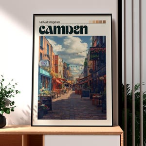 Camden Print - London Wall Art -  Camden Market Poster - Travel Wall Art - UK City Poster - Camden Town Art - London Poster - London Print