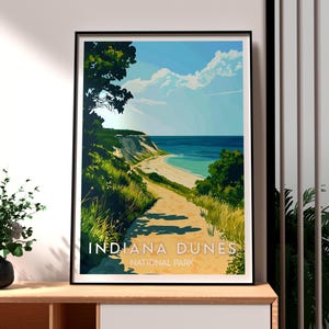 Indiana Dunes National Park Print - Indiana Wall Art - Indiana Dunes Wall Art - Travel Wall Art - US National Park Poster - USA Art