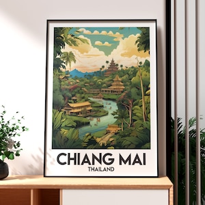 Chiang Mai Print - Thailand Wall Art - Chiang Mai Travel - Travel Wall Art - The Thailand Mountain Poster - Backpacking - Gift for Traveller