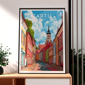 Tartu Travel Print - Europe Wall Art - Estonia Wall Art - Travel Wall Art - Estonia Travel Print - Tartu City Art - Estonia Poster Travel