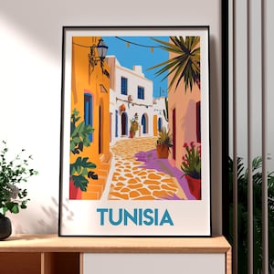 Tunisia Poster - Tunisia Wall Art - Tunisia Travel Print - North Africa Poster - Africa Travel Print - Tunisia Africa - Tunisia Print