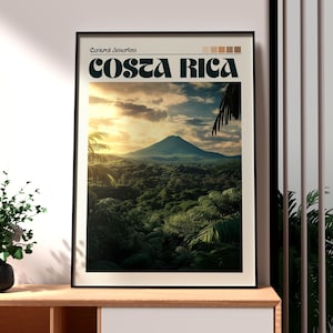 Costa Rica Print - Costa Rica Wall Art -  Central America Poster - Travel Wall Art - San Jose Poster - Costa Rica Art - Costa Rica Mountains