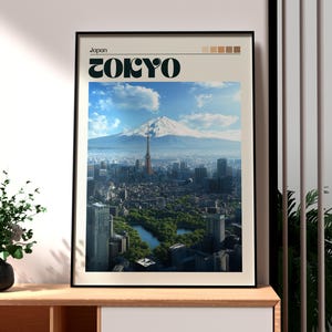 Tokyo Print - Japan Wall Art - Tokyo City Art - Japan Travel Print - Fuji-san Poster - Tokyo Poster - Tokyo Wall Art - Tokyo City Poster