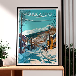Hokkaido Print - Japan Wandkunst - Japan Skiing Poster - Japan Reise Druck - Hokkaido Skiing Poster - Hokkaido Poster - Japan Nordinsel