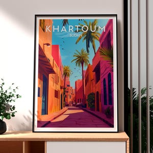 Khartoum Travel Print - Sudan Wall Art -  Khartoum Poster - Sudan Travel Wall Art - Africa Poster - Africa City Art - Khartoum Sudan Art