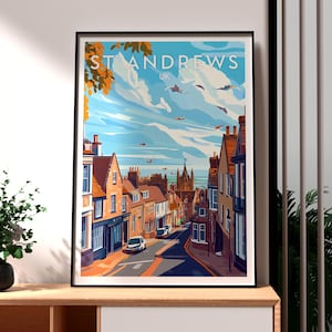 St Andrews Print - Scotland Wall Art - St Andrews Golf Poster - UK Wall Art - Gift for Traveller - Scotland Print - Scottish Highlands