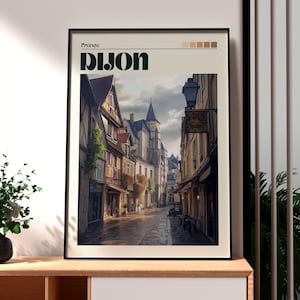 Dijon Poster - France Wall Art - Dijon City Poster - France Travel Print - France Travel Print - Dijon Wall Art - French City Wall Art