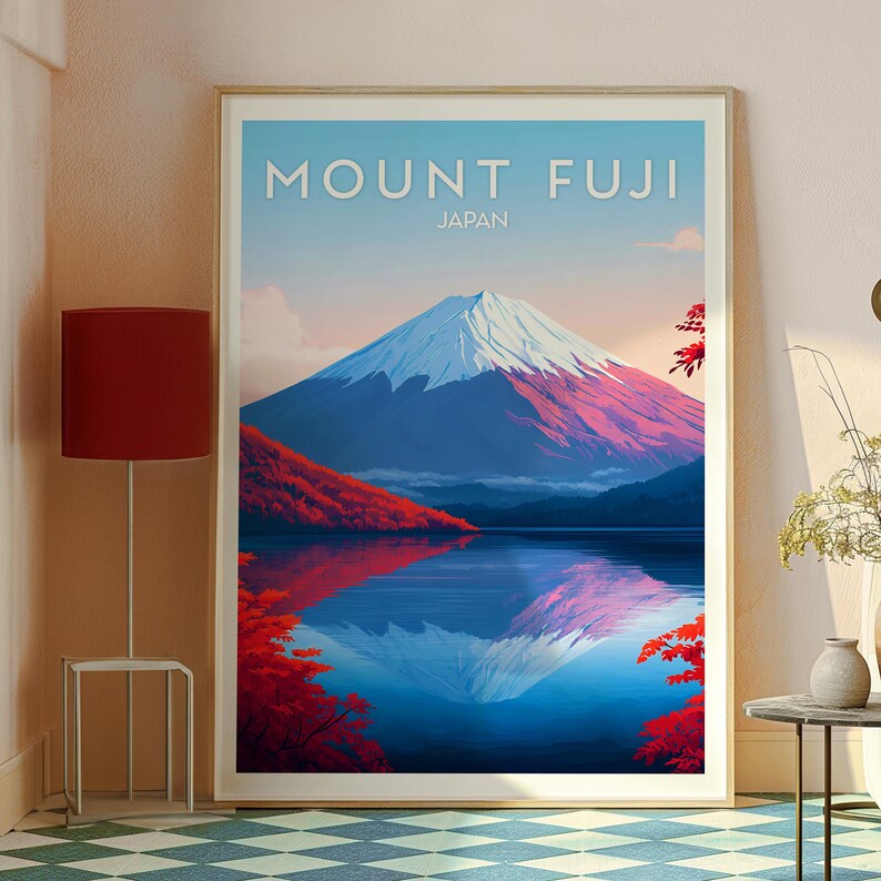 Mount Fuji Japan Art Print: Travel Poster - Etsy