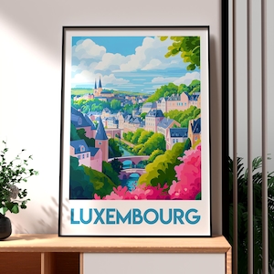 Luxembourg Print - Luxembourg Wall Art - Europe City Poster - Luxembourg Travel - European Wall Art - Ardennes Forest - Luxembourg City
