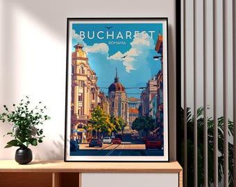 Bucharest Poster - Romania Wall Art - Bucharest Wall Art - Bucharest City Art - Romania Print - Romania City Art - Romania Travel Poster