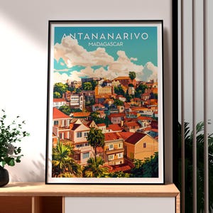 Antananarivo Print - Madagascar Wall Art -  Madagascar Poster - Antananarivo Travel Wall Art - Africa Poster -  Africa City Art Madagascar