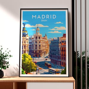 Madrid Travel Print - Spain Wall Art - Madrid Art - Travel Wall Art - Vacation Poster - Spain Travel Art - Gift for Traveller - Spain Poster