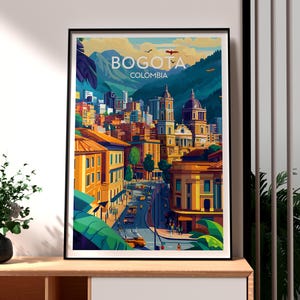 Bogota Poster - Bogota Art - Colombia Travel Print - Colombia Wall Art - Bogota Travel Print - Backpacking Poster - South America Art