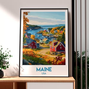 Impresión de Maine - Arte mural de Maine - Póster de un estado de EE. UU. - Arte mural de EE. UU. - Regalo para viajeros - Impresión de viaje a EE. UU. - West Quoddy Head - Faro de Maine