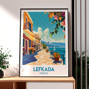 Lefkada Print - Greece Wall Art -  Lefkada Island Poster - Travel Wall Art - Greek Art - Lefkada Greece Poster - Lefkada Island Print