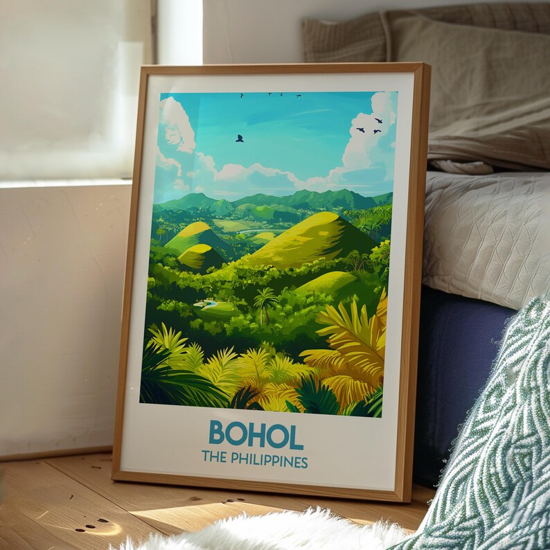 Bohol Poster the Philippines Wall Art Bohol Island Print Philippines
