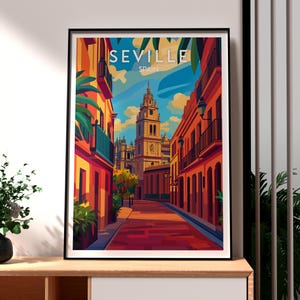 Seville Print - Spanien Wandkunst - Andalusien Poster - Reise Wandkunst - Spanien Reise Poster - Seville Art Poster - Spanien Poster - Andaluzia