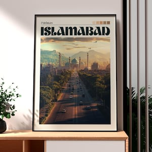 Islamabad Travel Poster - Pakistan Print - Islamabad Poster - Pakistan Wall Art - Pakistan Poster - Pakistan Travel Art - Islamabad Print