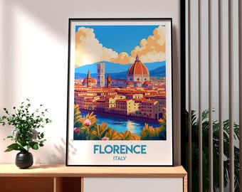 Florence Italy Art Print: Tuscany Travel Poster