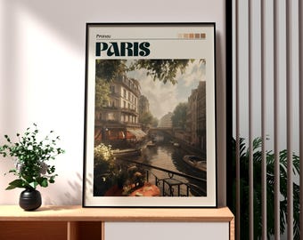Paris Travel Poster: France Cityscape Art Print