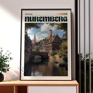 Nuremberg Travel Print - Germany Wall Art - Germany Poster - Travel Wall Art  - Gift for Traveller - Nuremberg Art - Nuremberg City Wall Art