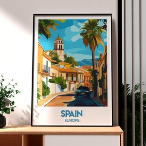 Spain Travel Print - Spain Wall Art - Barcelona Madrid Valencia Art - Travel Wall Art - Vacation Poster - Spain Travel Art - Spain Travel